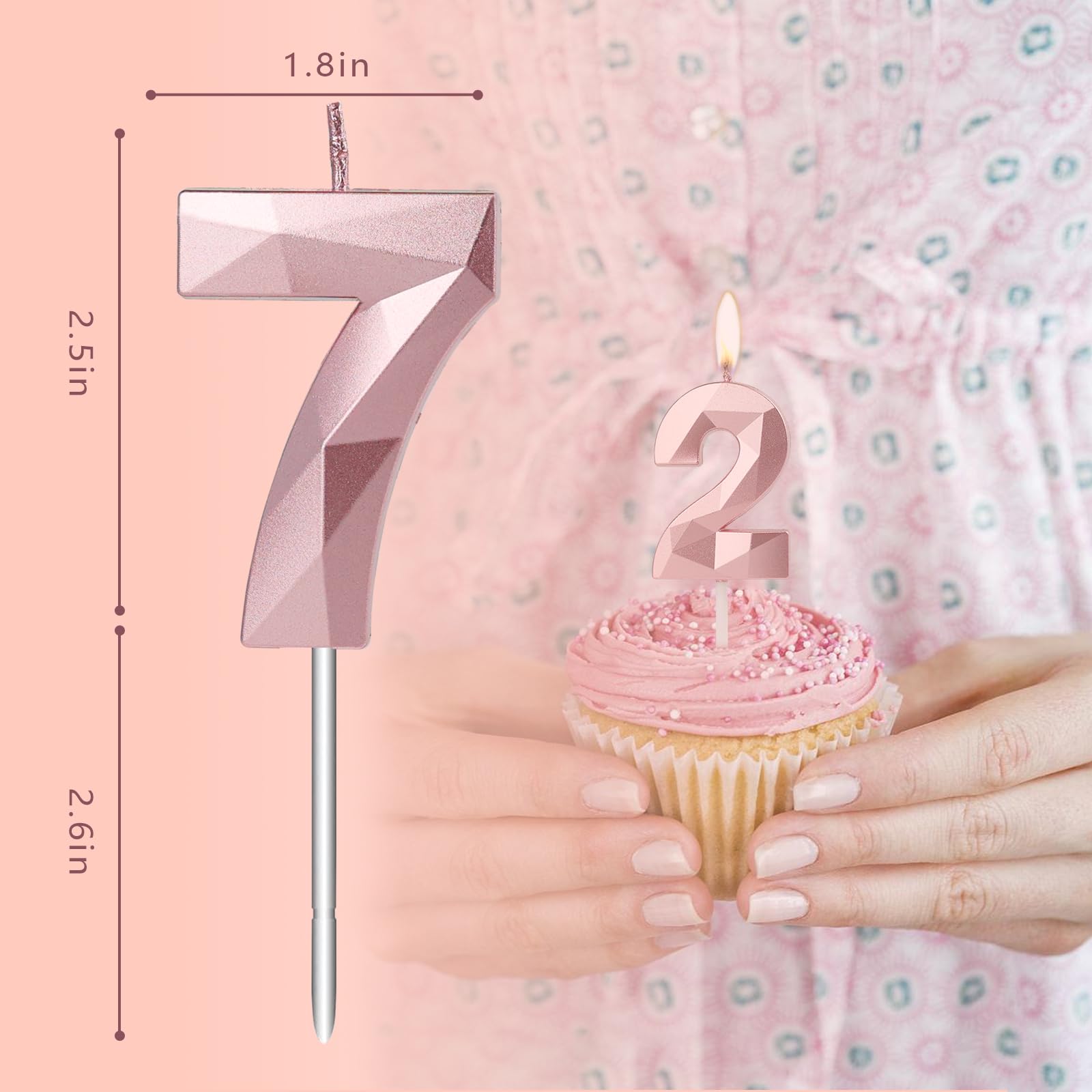 Amazon.co.jp: ナンバー20キャンドル、20歳の誕生日キャンドル、ローズ